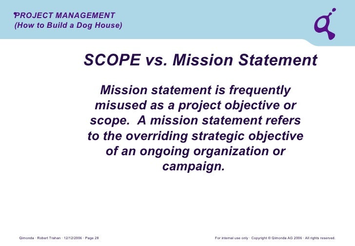 Project overview statement of dog house how to write a project statement